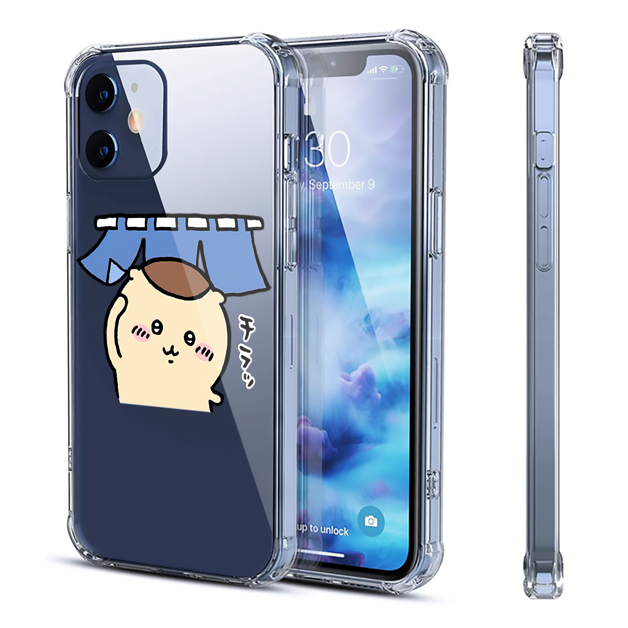 （画像用） ちいかわ くりまんじゅう Chii-kawa kuri manjū 【iPhone 12シリーズ対応】透明スマホケース（クリアソフトケース）